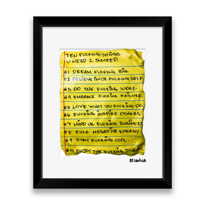 Ten Things U Need 2 Succeed Sculpture